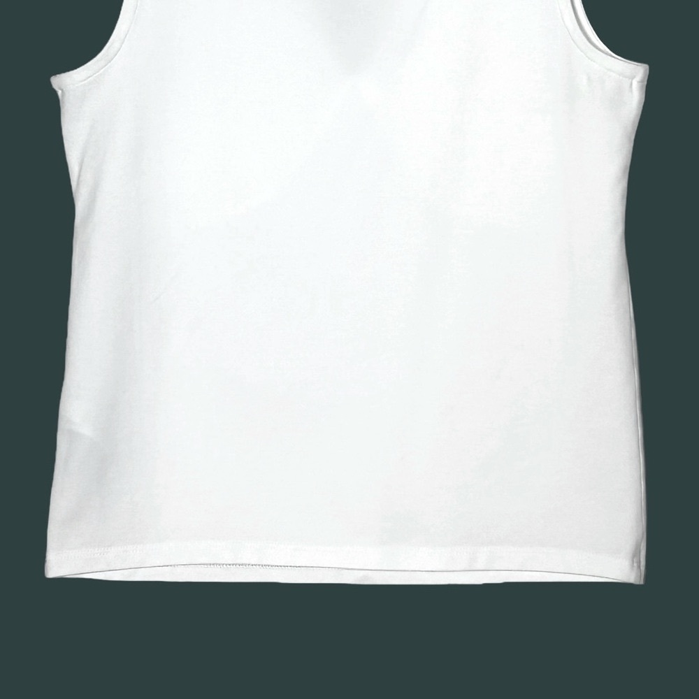 NWT J. Crew White Stretch Cotton-Blend V-Neck Top, Sizes S & M - Picture 9 of 12